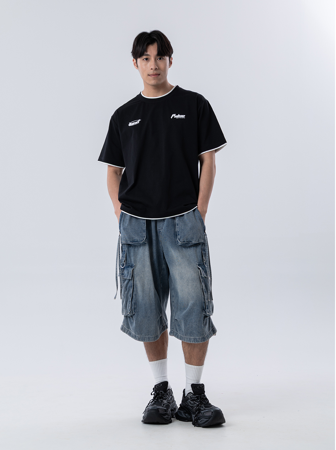 個性英字假兩件