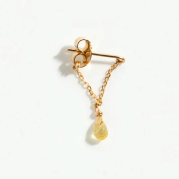 1YA0326-372 [YAY PARIS] Mia Earring 18K Gold Orange Sapphire #302pdesJ124 (EU)