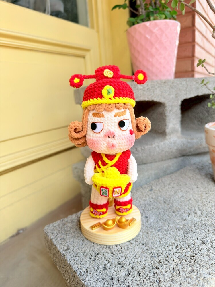 預購030-元寶財神醜娃公仔『約17cm』((贈底座))『預購時間45-90天』