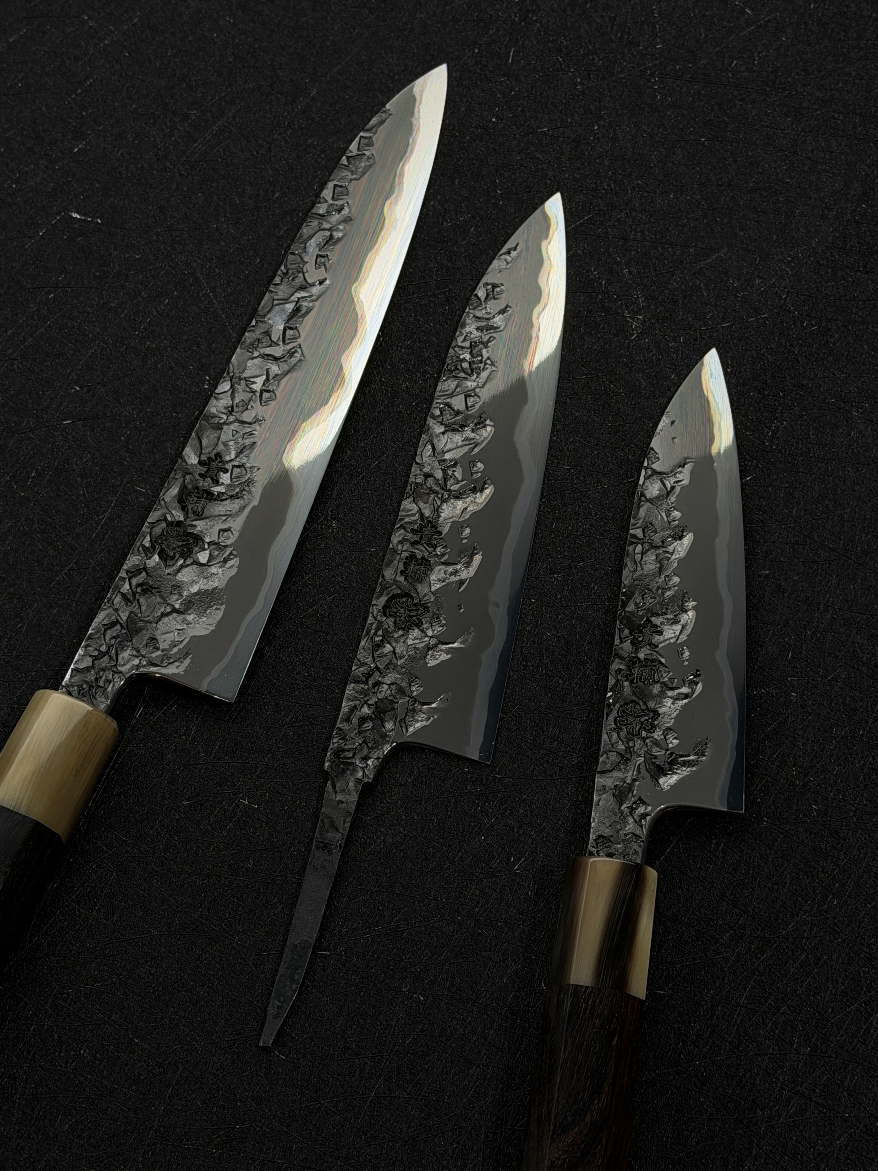 貴輔 x 新国 青一 黑打 槌目 鏡霞研 小刀