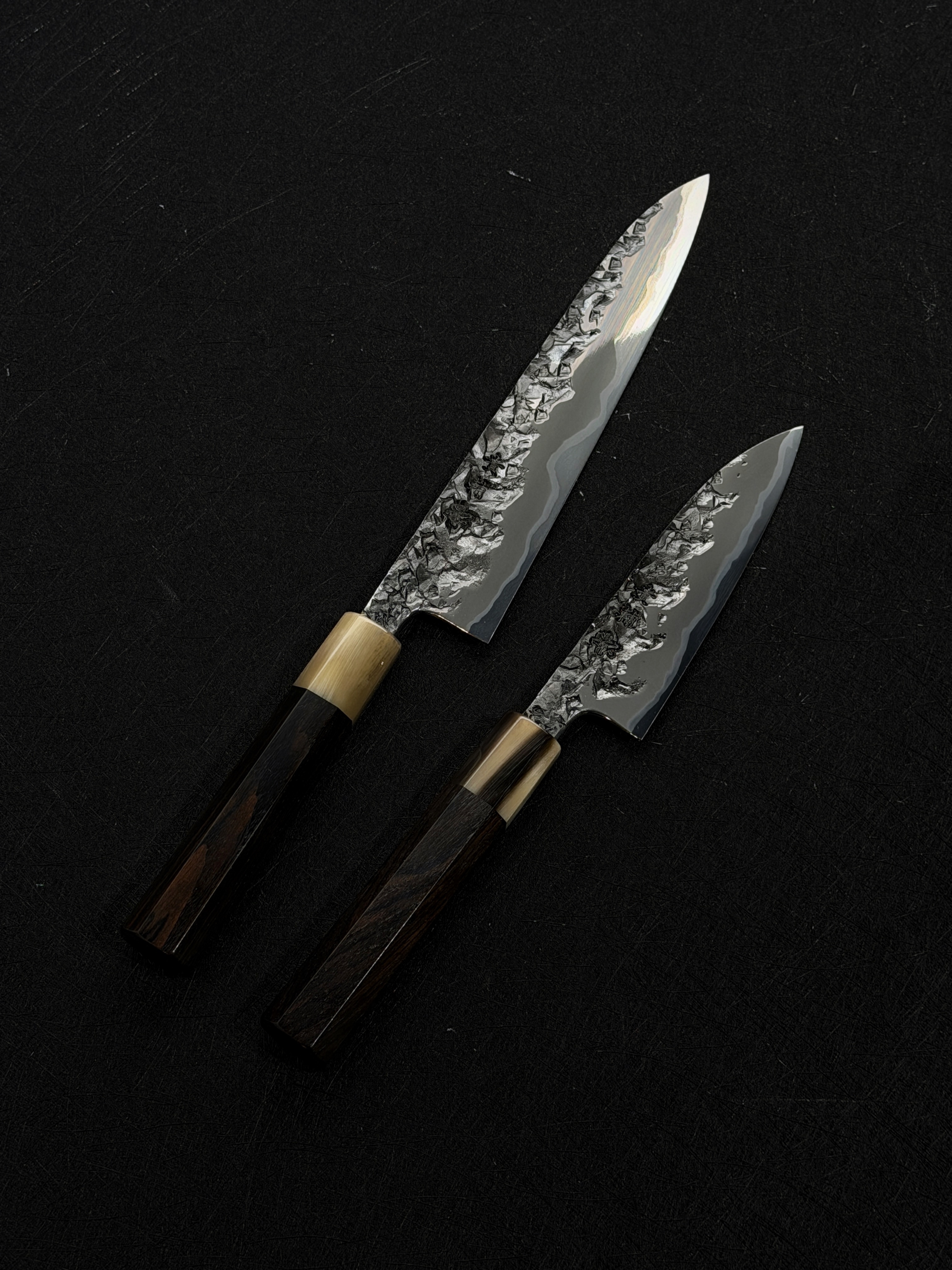 貴輔 x 新国 青一 黑打 槌目 鏡霞研 小刀