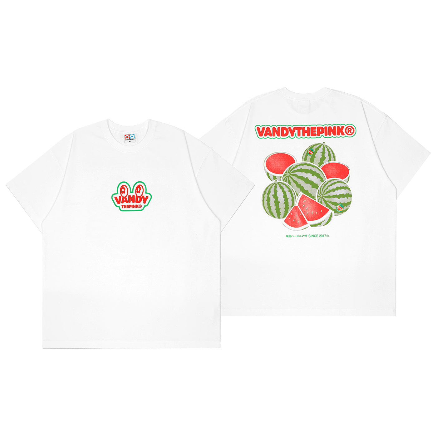 VANDYTHEPINK® WATERMELON EYE LOGO TEE 白色 西瓜 眼睛 印花 短T【VD1110-101】