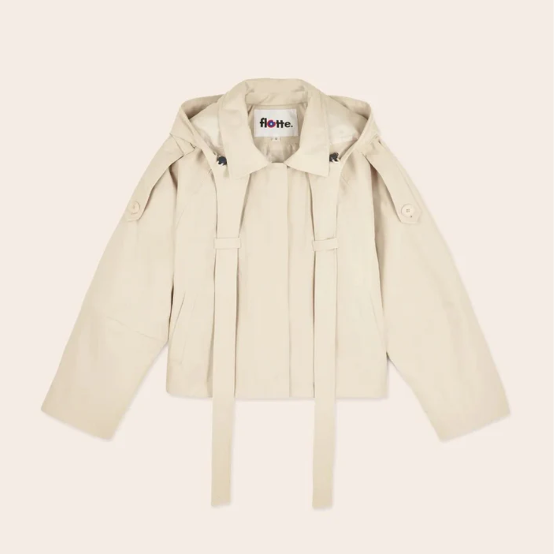 1FL0401-045 [FLOTTE] Tuileries - Trenchcoat Short Craie #25032 (EU)