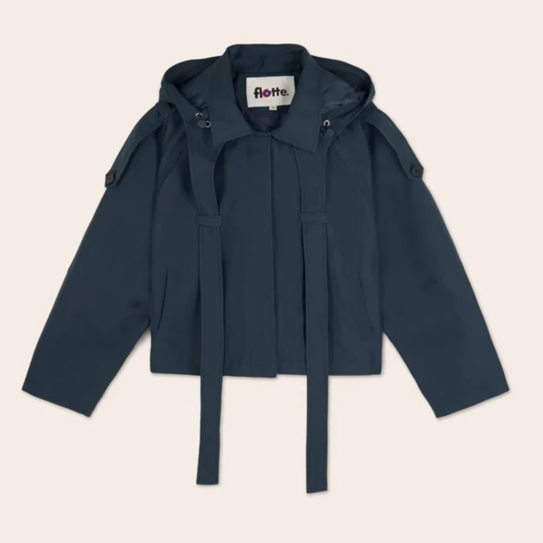 1FL0401-046 [FLOTTE] Tuileries - Trenchcoat Short Indigo #25032 (EU)