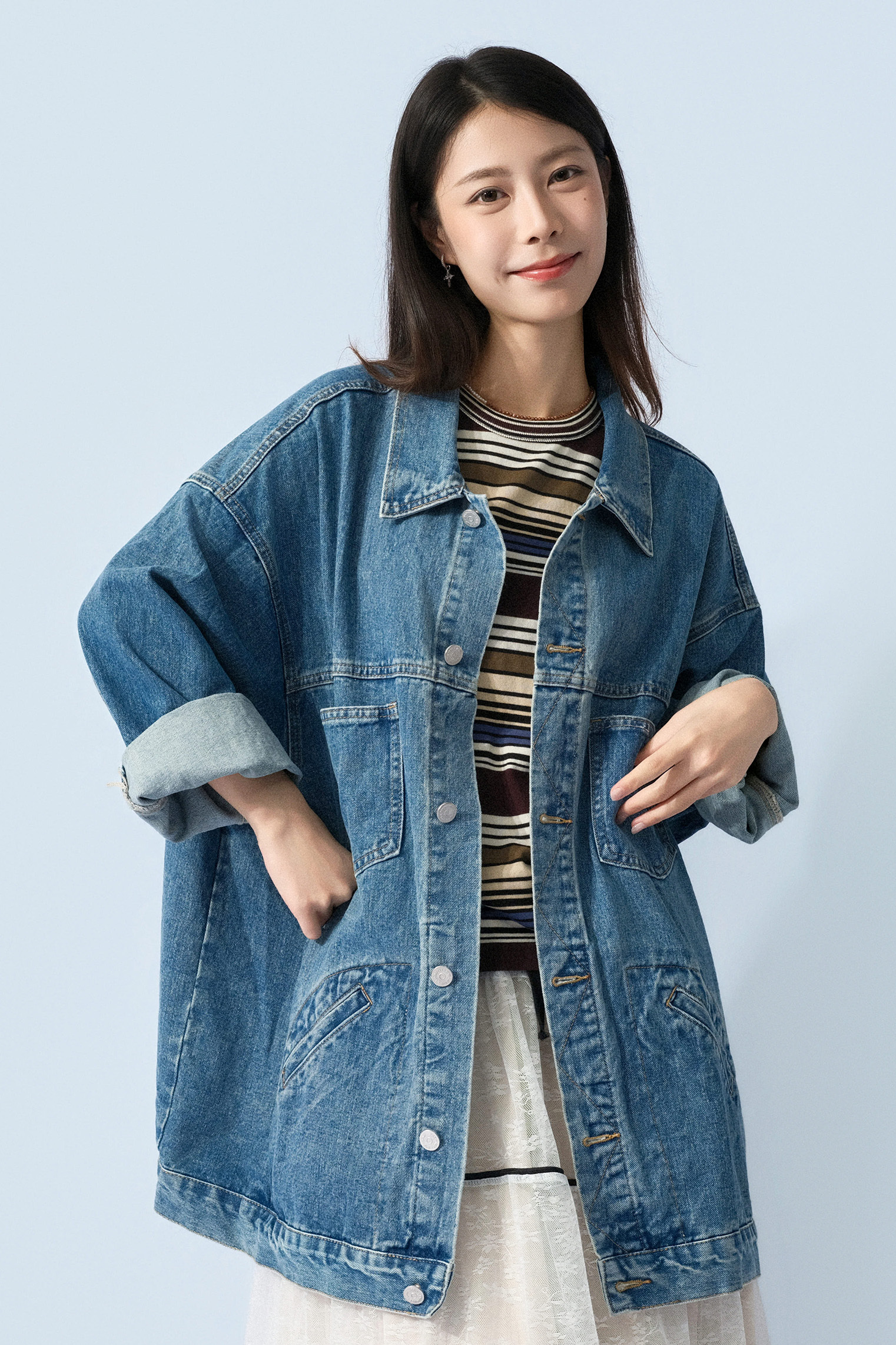 四袋oversize牛仔褸 (預購產品）