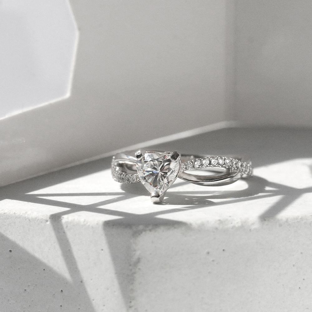 向星光許願 — GIA1克拉心形鑽戒