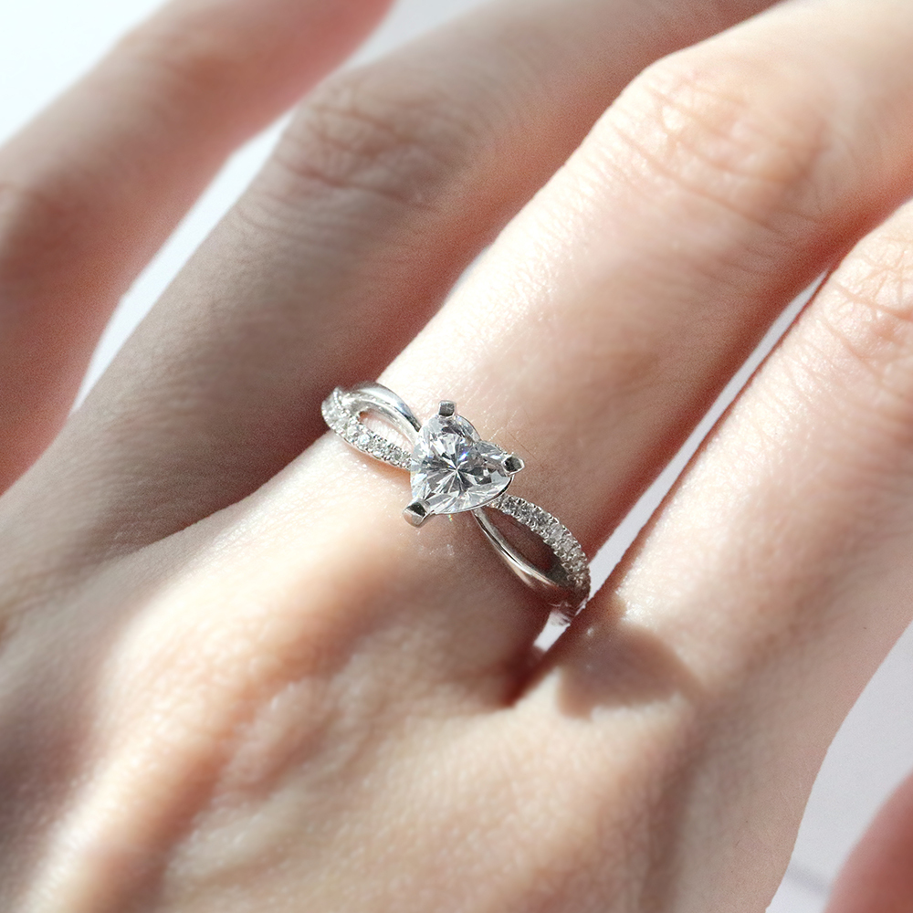 向星光許願 — GIA1克拉心形鑽戒