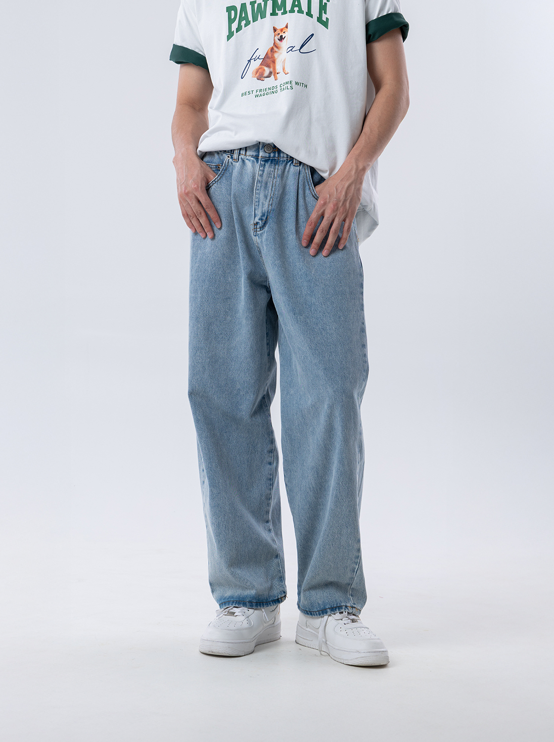 【期間限定】綁繩超寬錐形褲