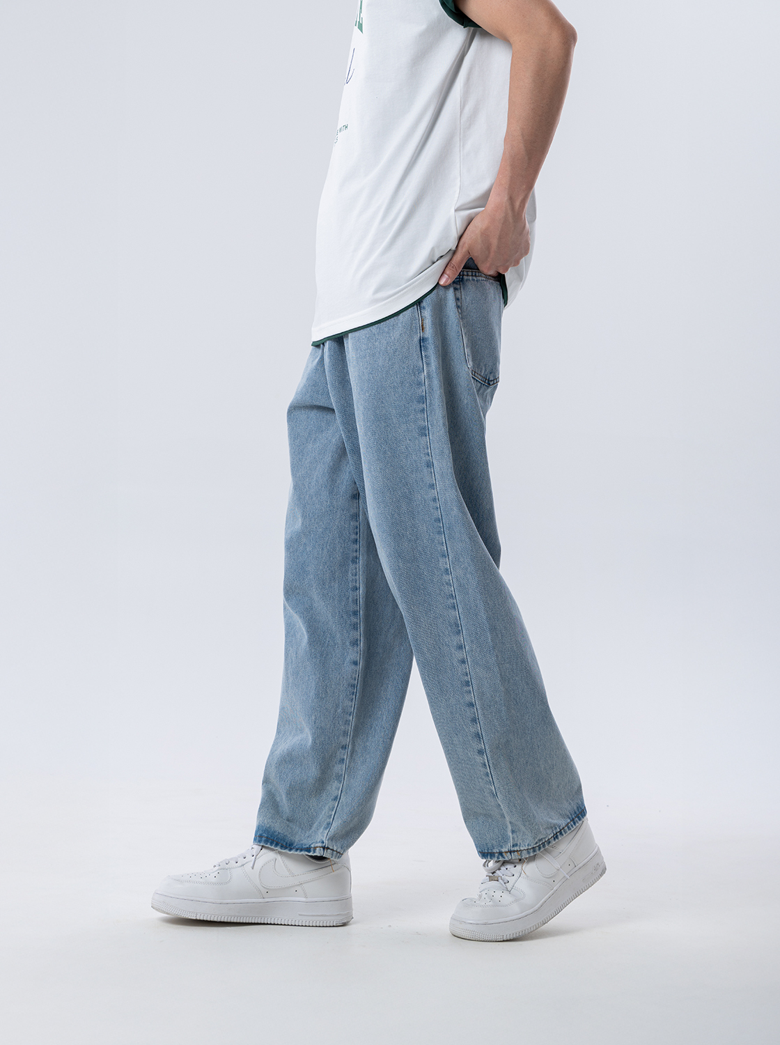 【期間限定】綁繩超寬錐形褲