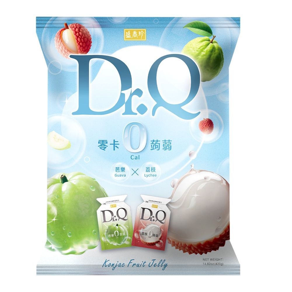 【短效品特價】DR.Q 雙味零卡蒟蒻(芭樂+荔枝口味) 380g x 6袋