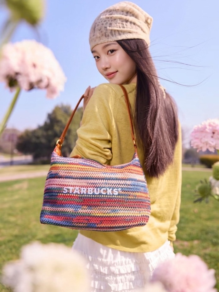 國外超限量 STARBUCKS 星巴克 MIUMIU風 限量 編織 托特包