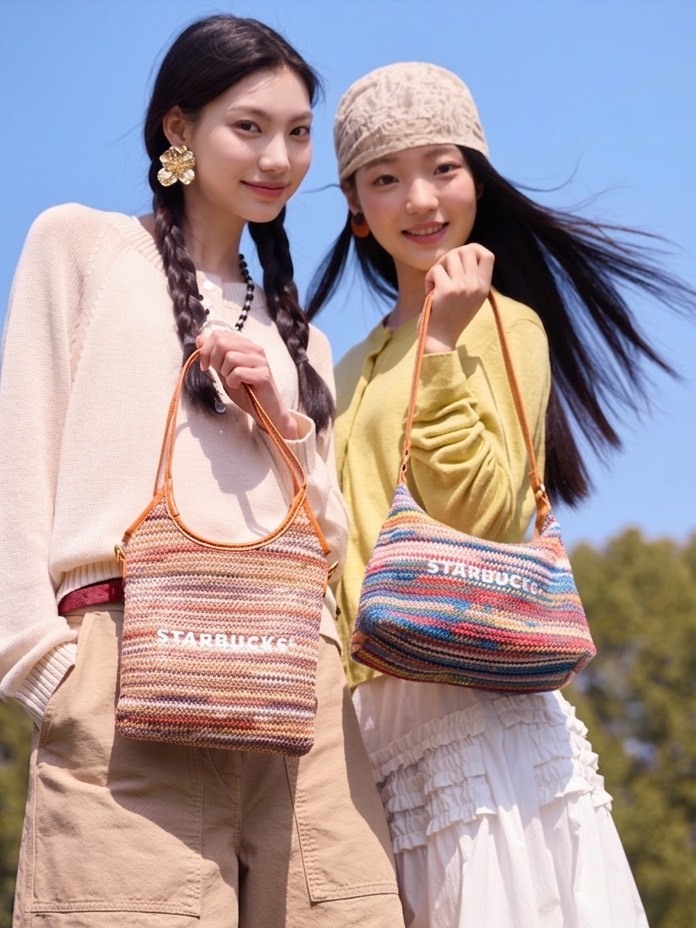 國外超限量 STARBUCKS 星巴克 MIUMIU風 限量 編織 托特包