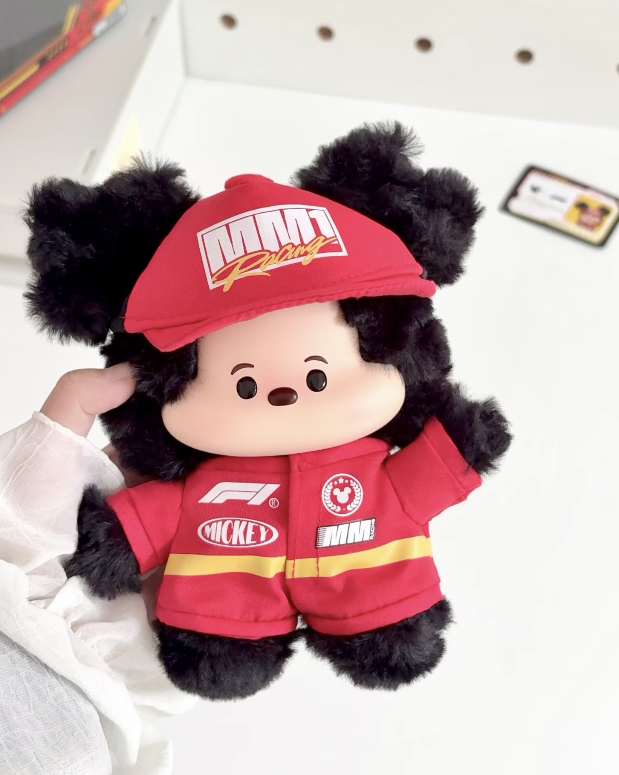 <上海限定>MINISO x F1 x Disney 米奇 吊飾 搪膠 毛絨娃娃 吊卡