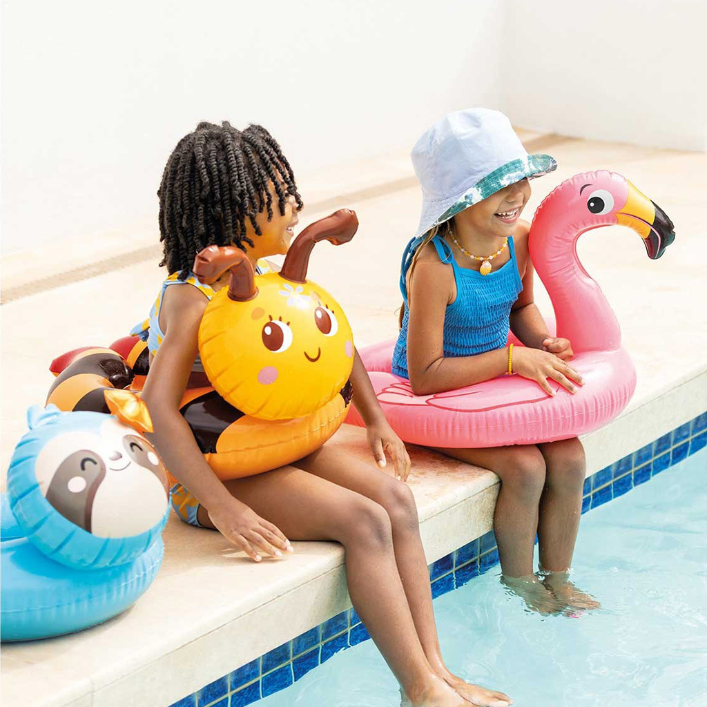 動物造型充氣分體泳圈水泡 - 藍