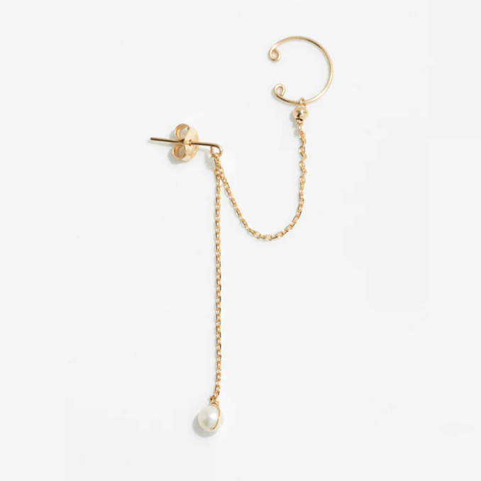 1YA0326-380 [YAY PARIS] Cléa Earring 18K Gold Cultured Pearl #340orcleJ01 (EU)