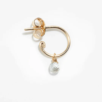 1YA0326-381 [YAY PARIS] Sia Hoop Earrings 18K Gold White Diamond #301sisiaJ54 (EU)