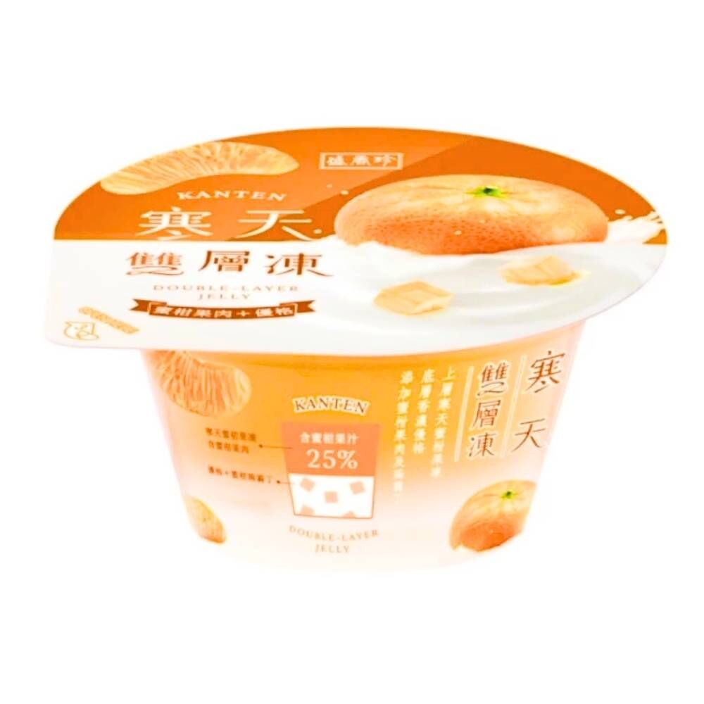 【短效品特價】盛香珍 寒天雙層凍(蜂蜜黃金柚+優格) 195g*6顆 x 2組(共12個)