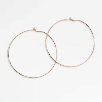 1YA0326-383 [YAY PARIS] Maxi Sia Creole Earrings 750‰ Gold #301sisiamxJ00 (EU)