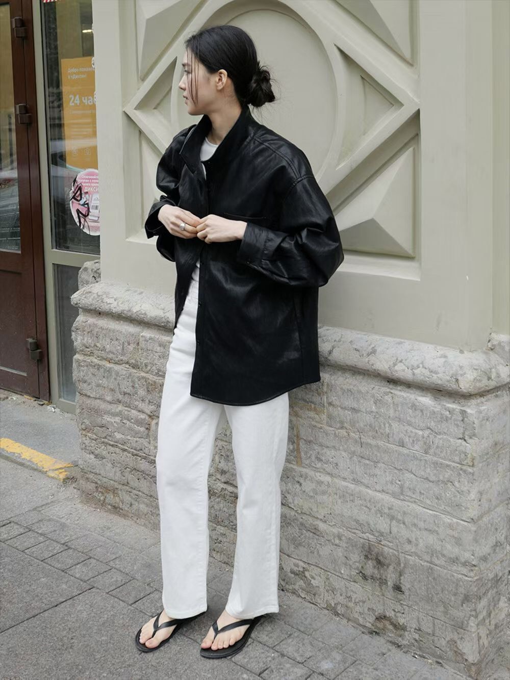ᴴᴼᵀ ▸▸店長推薦◃◃ 春夏新款/仿皮襯衫外套 MANIFEST正韓🇰🇷