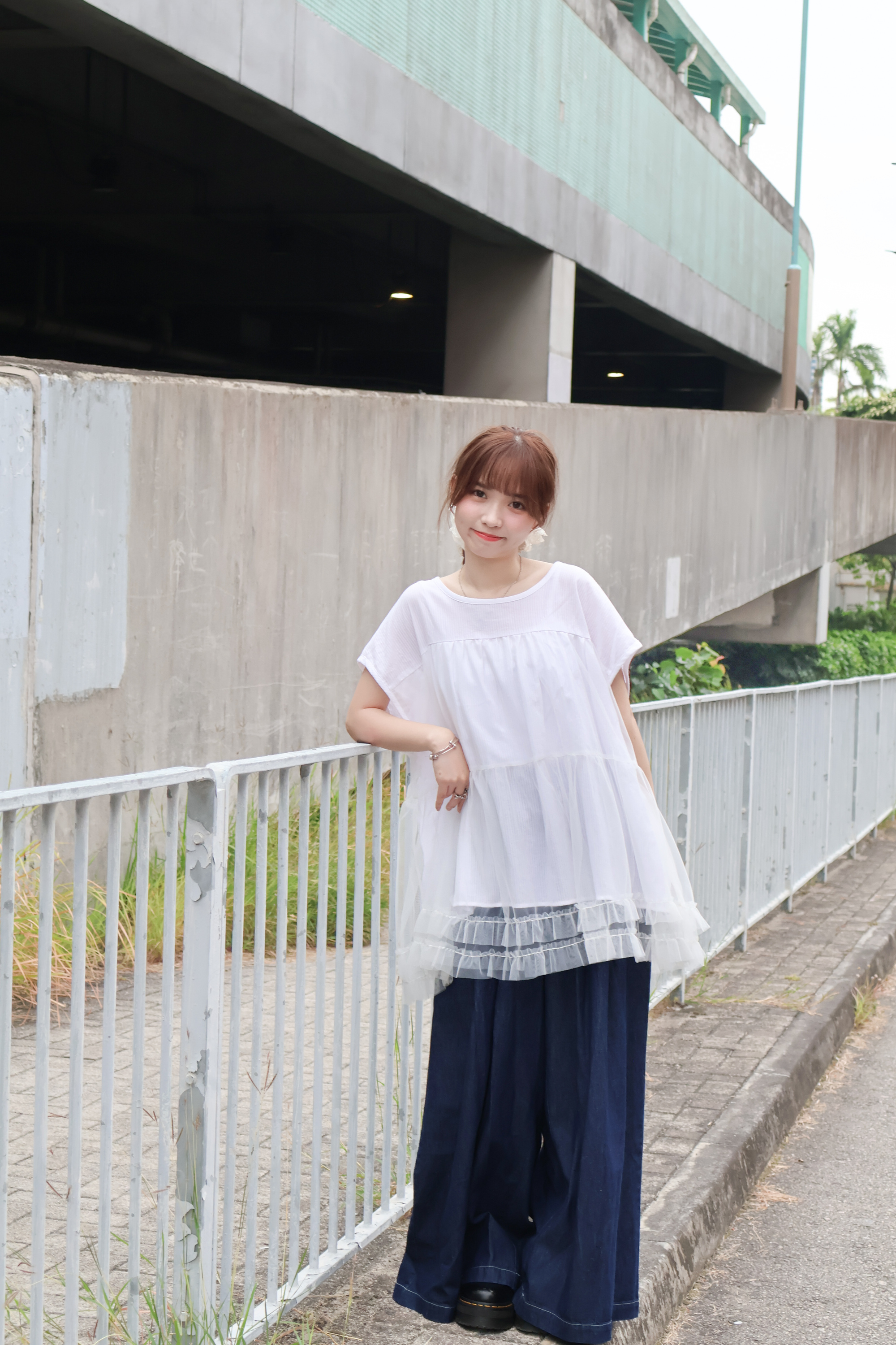 小飛袖紗紗Ruffle上衣 · 3色入