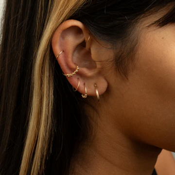 1YA0326-388 [YAY PARIS] Piercing Ring 750‰ Gold 8mm #24SSC-390siesJ00 (EU)