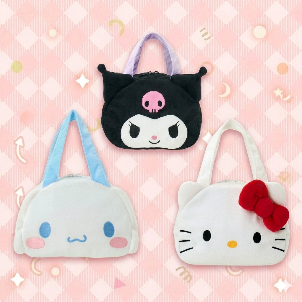 日本 Sanrio 手提頭形保溫飯袋