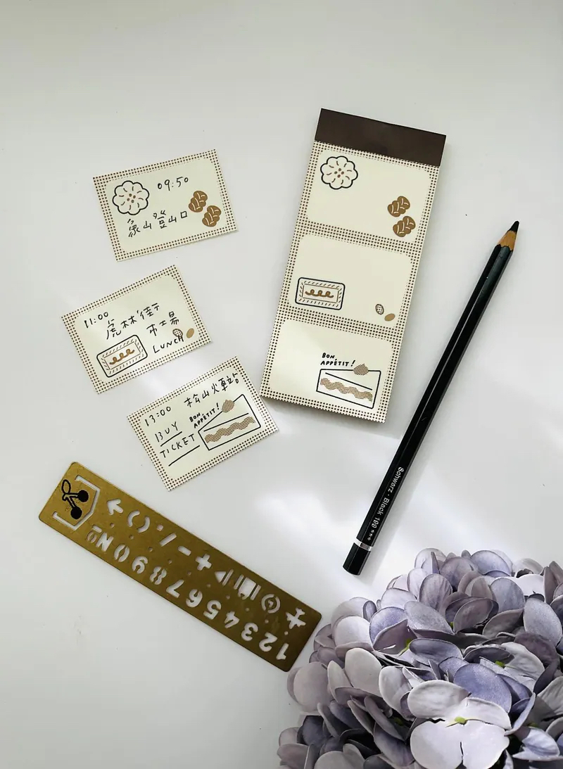 插畫便條本｜台灣 繭花