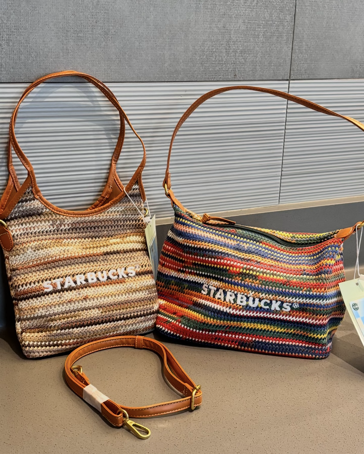 STARBUCKS 星巴克 春日新品 miumiu風 編織包 托特包 大容量 肩背包