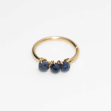 1YA0326-391 [YAY PARIS] Diana Piercing Sapphire 750‰ Gold 10mm #24SSJ-370padnJ23 (EU)