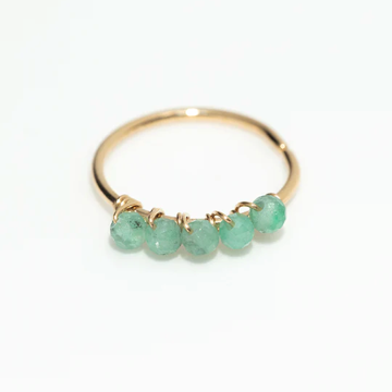 1YA0326-394 [YAY PARIS] Diana Piercing Emerald 18K Gold 12mm #24SSJ-380padnJ47 (EU)