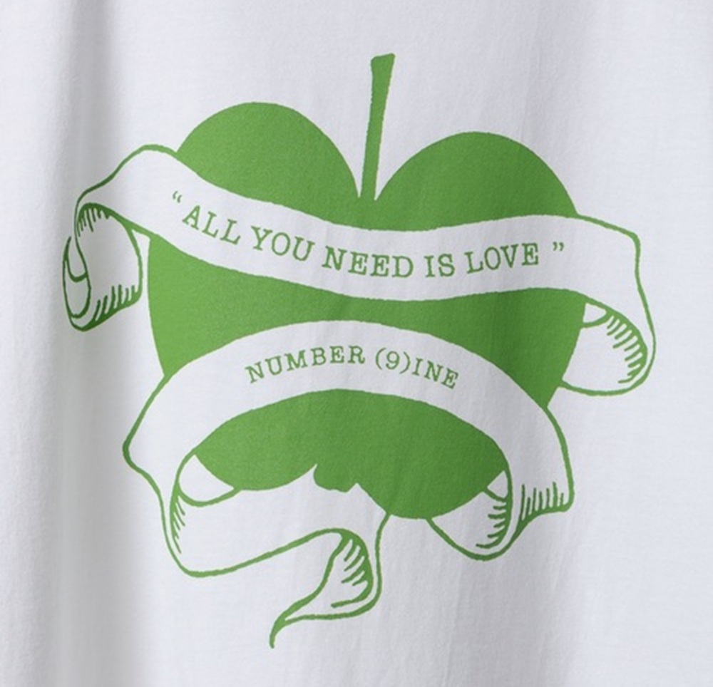 NUMBER NINE GREEN APPLE T-SHIRT - WHITE PRE ORDER ITEM (預訂中)