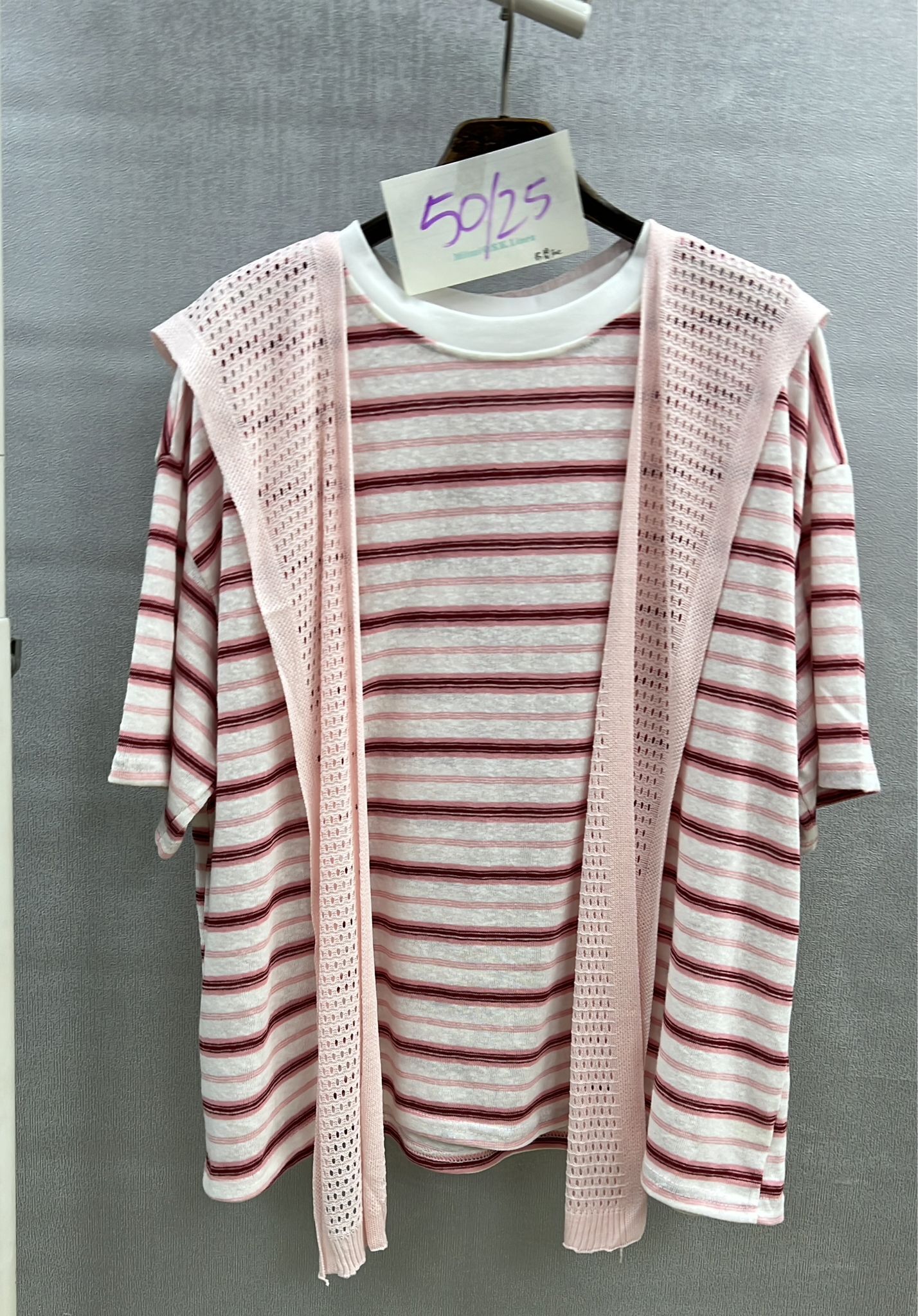 CF8120 条子水手服 胸50 長25