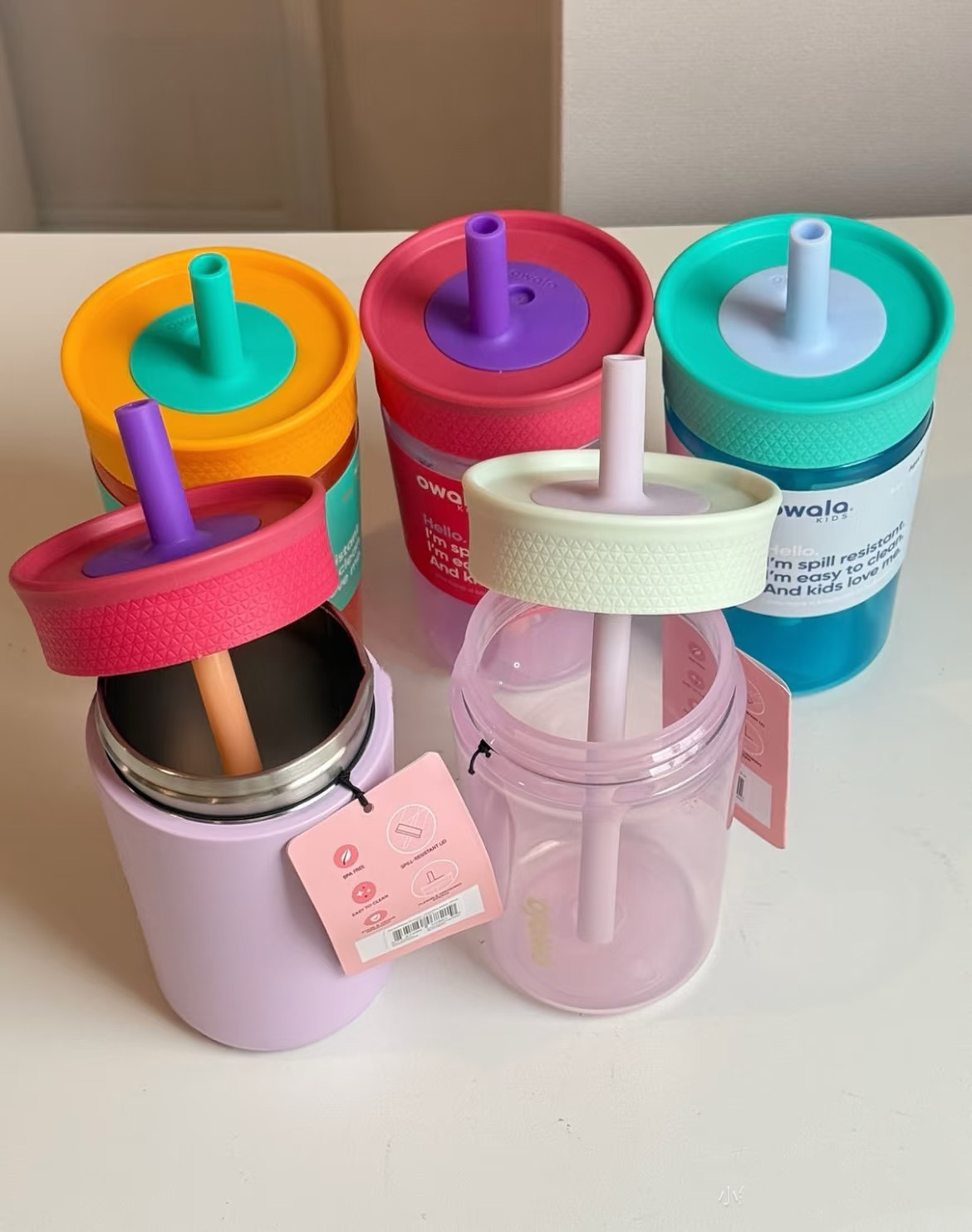 【4/3 - 4/5 週末優惠】美國 Owala Kids' Tumbler 防漏 水杯 吸管 環保杯