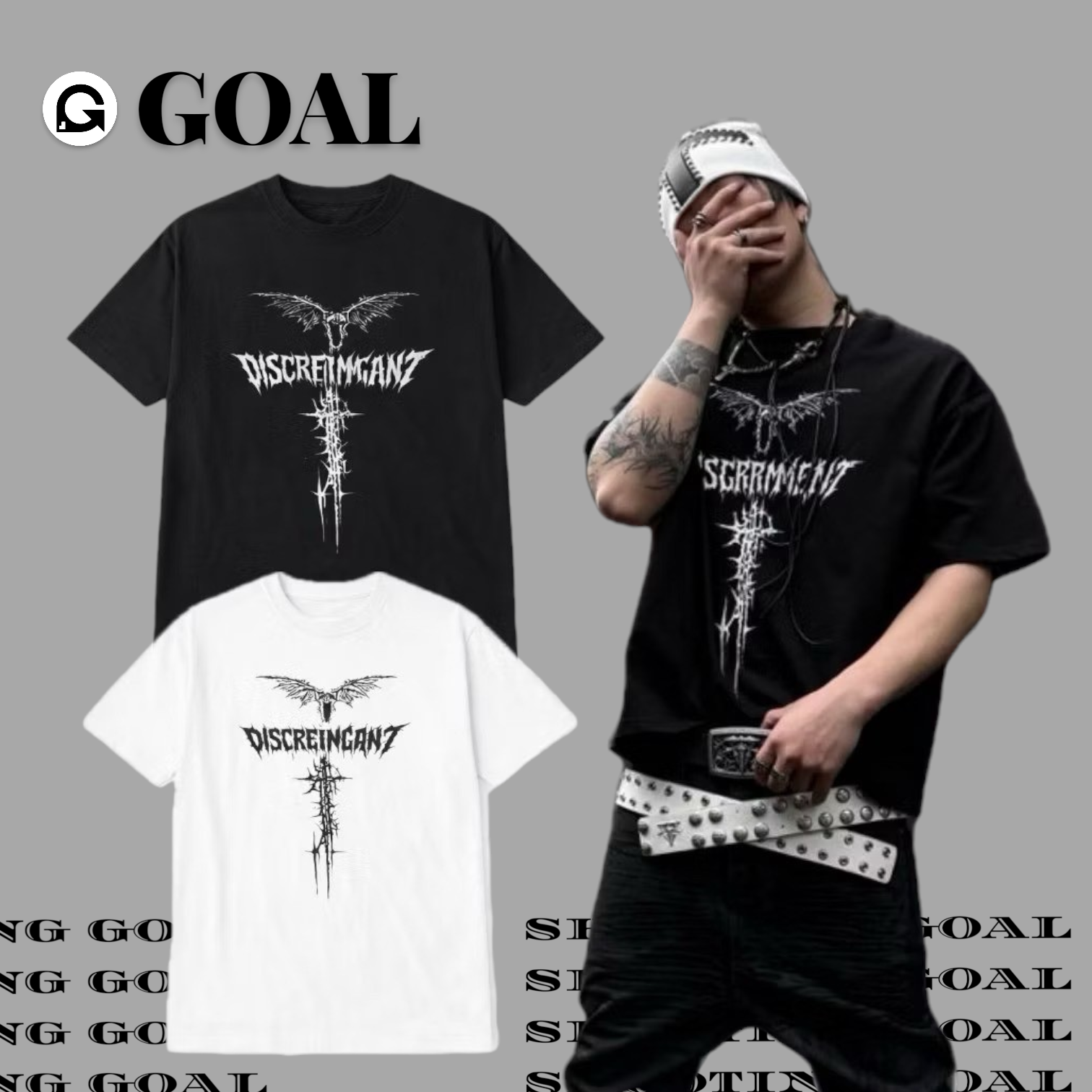 (GOAL) DCM 惡魔 歌德 BOXY 短T 短寬 036