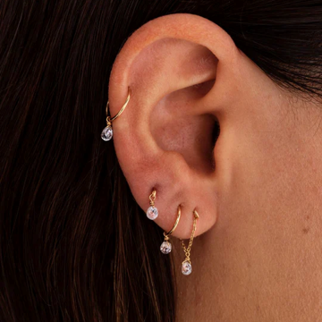 1YA0326-398 [YAY PARIS] Tara Piercing 18K Gold White Diamond #370pptarJ54 (EU)