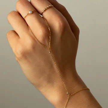 1YA0326-399 [YAY PARIS] Hand Jewelry 750‰ Gold #24SSC-130sicnJ00 (EU)