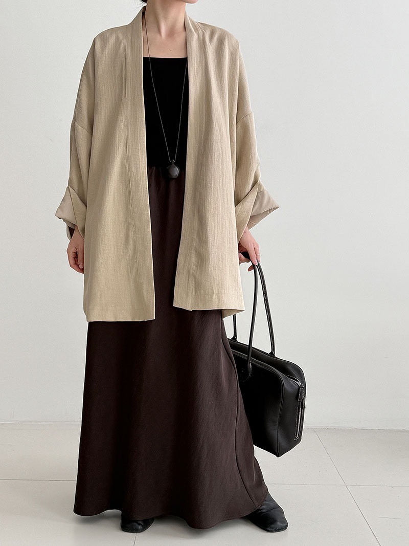 No.5012 天絲直筒垂感顯瘦長裙