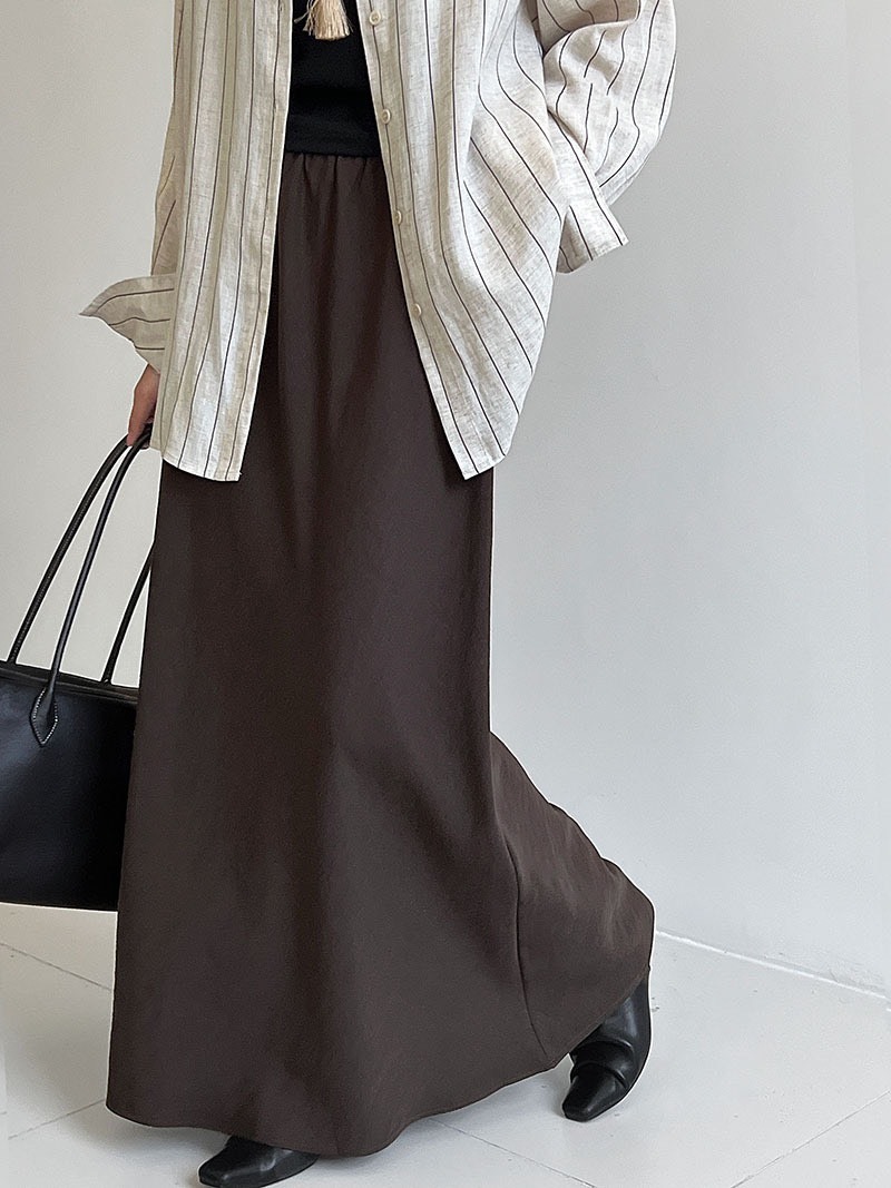 No.5012 天絲直筒垂感顯瘦長裙