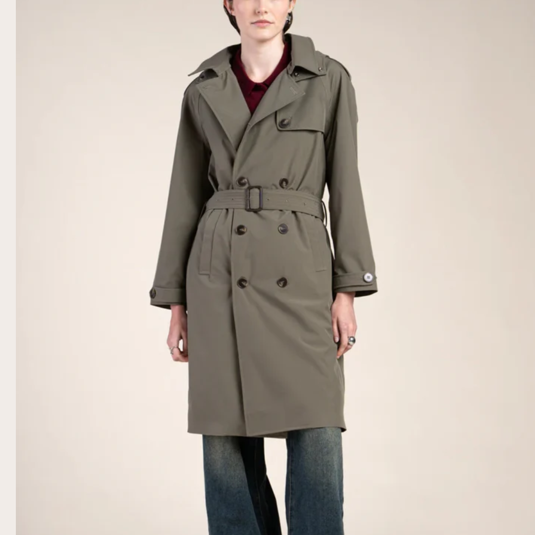 1FL0401-053 [FLOTTE] Montaigne - Waterproof Trenchcoat Kaki #24009 (EU)