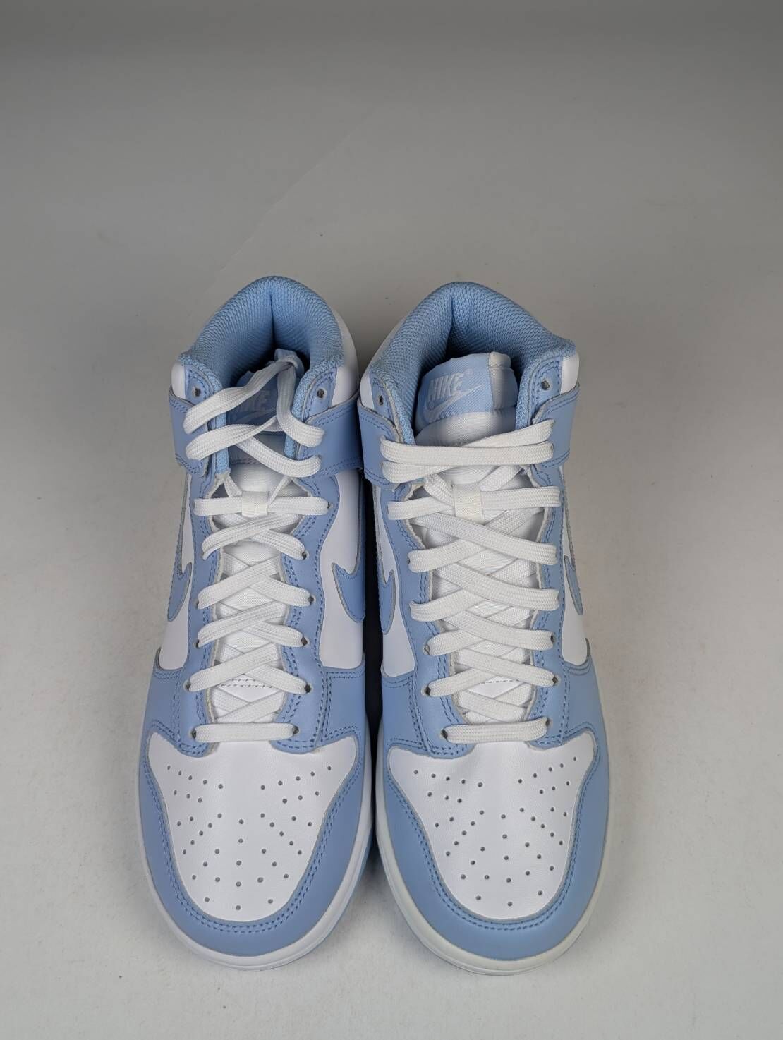 左右腳中底泛黃,右腳外側磨損 DD1869-107/7 Nike Dunk High WMNS '' Aluminum '' 北卡藍 天藍 女款 男女段