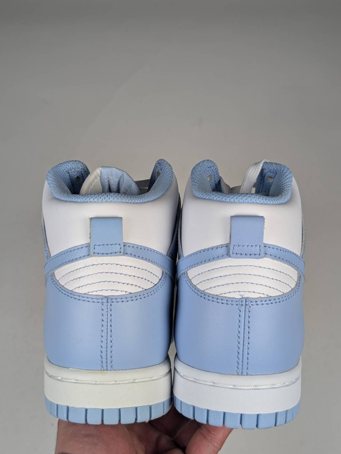 左右腳中底泛黃,右腳外側磨損 DD1869-107/7 Nike Dunk High WMNS '' Aluminum '' 北卡藍 天藍 女款 男女段