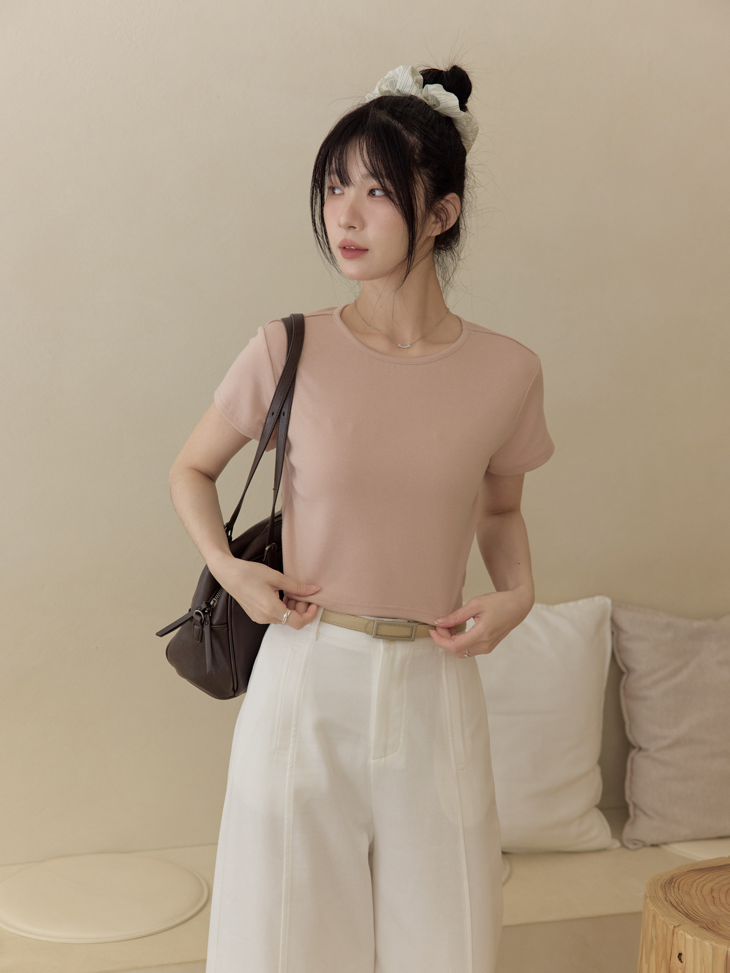 顯瘦又顯高 天天穿三件組： 自訂 Q彈極親膚短Ｔ*2件＋自訂 極顯瘦側開叉A字長裙*1件(現省210元)