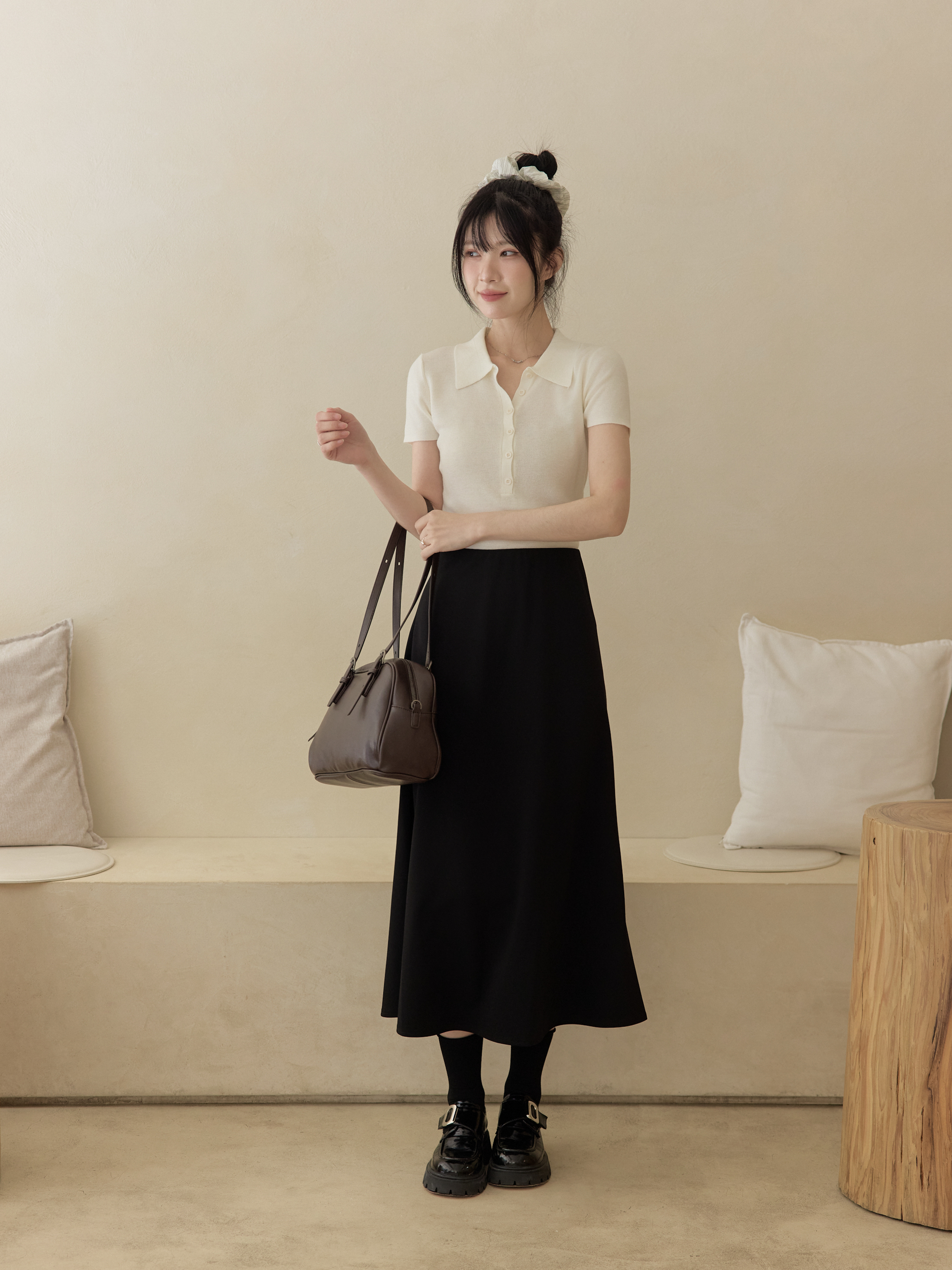 自訂 極顯瘦側開叉A字長裙