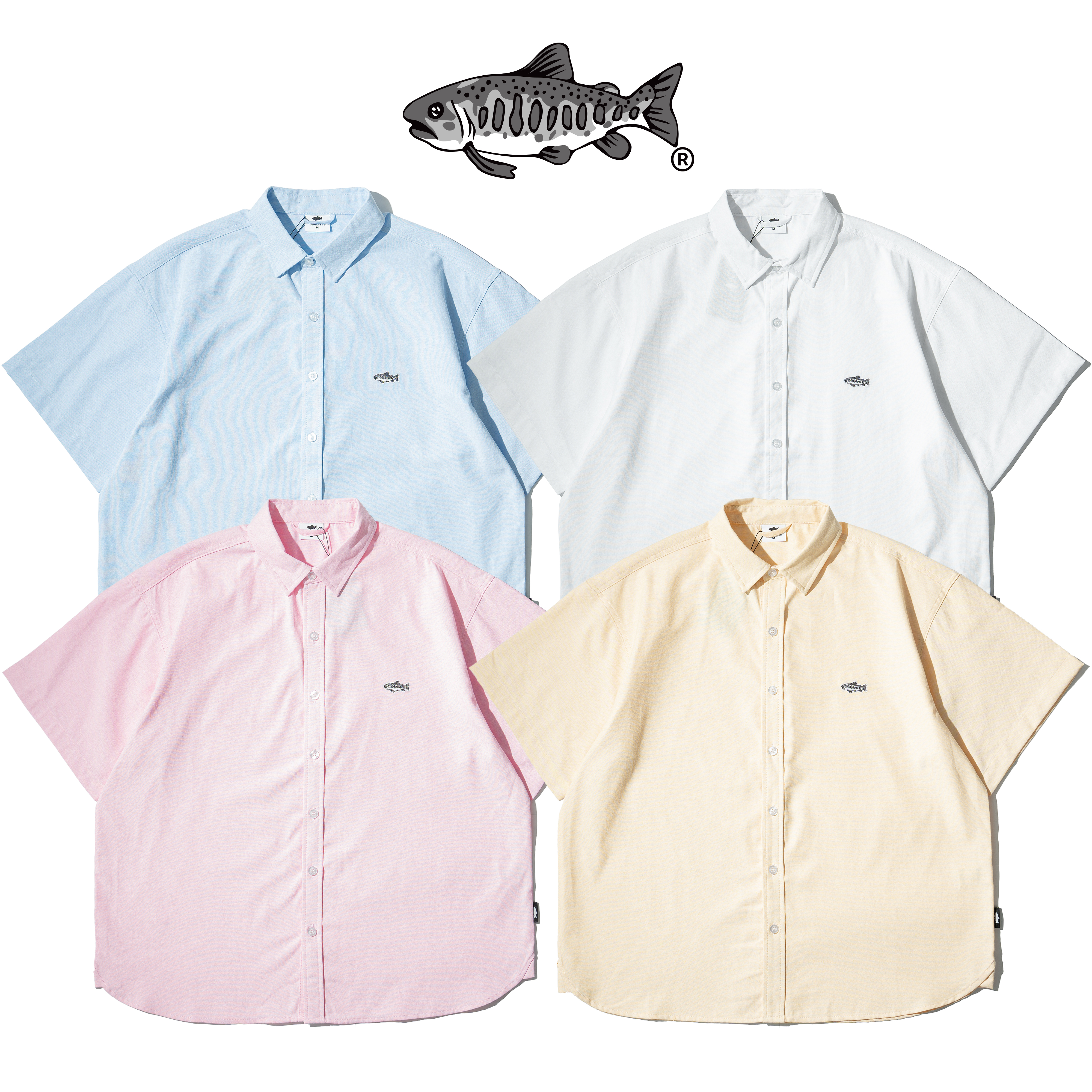 AGILITY Embroidery Oxford Shirt 小鮭魚 牛津 短袖襯衫 [SH-SS03]