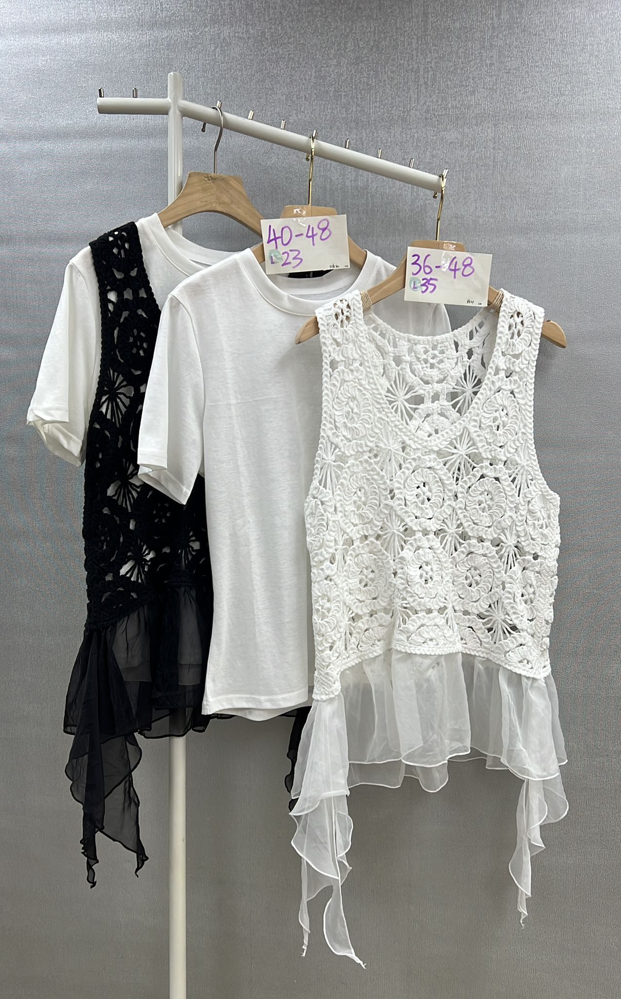 CF8124 喱士背心拼淨色套裝