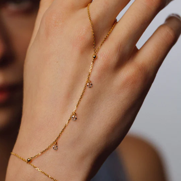 1YA0326-402 [YAY PARIS] Sofia Hand Jewelry 18K Gold With White Diamond#130pdsfJ54 (EU)