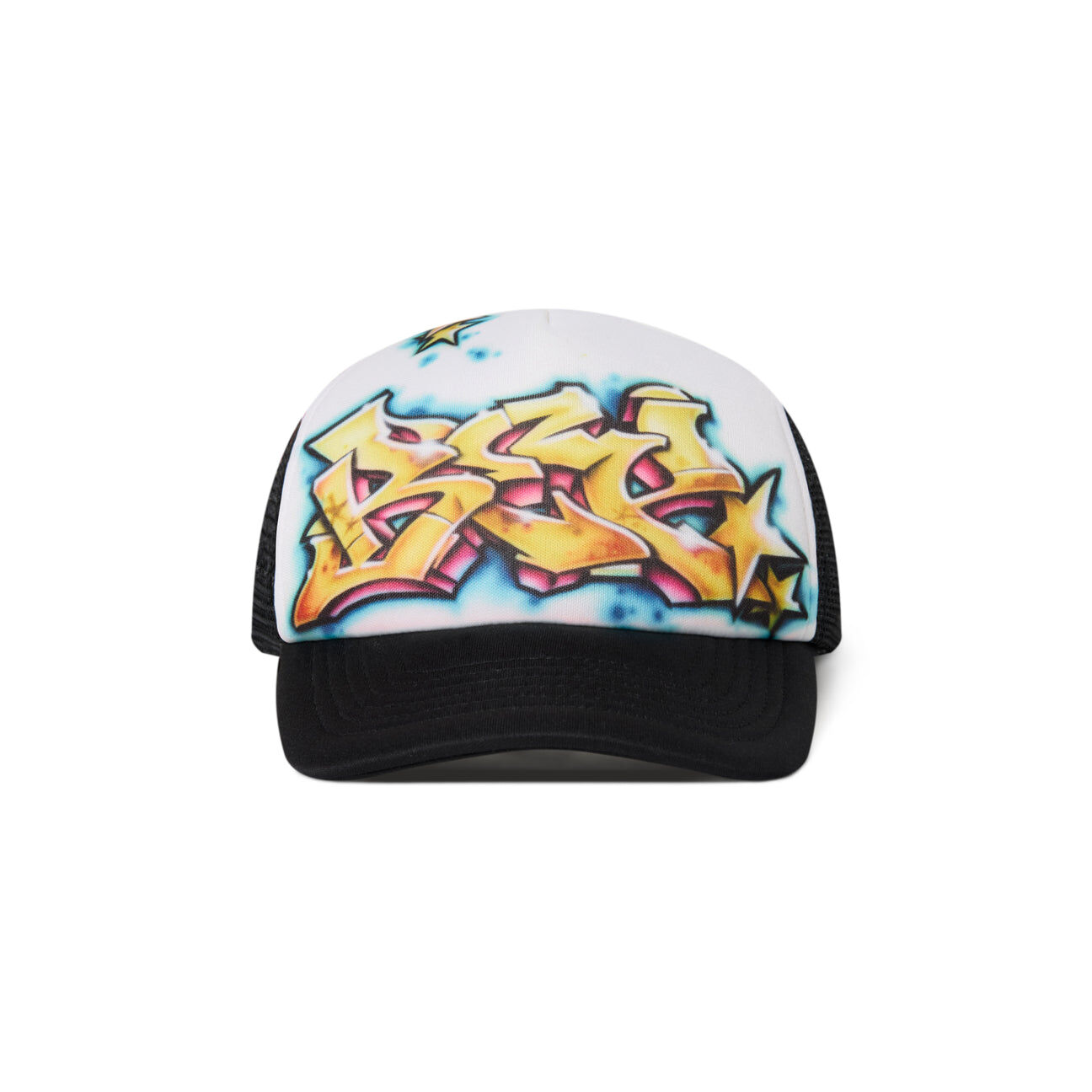 BLACK EYE PATCH GRAFFITI MESH CAP
