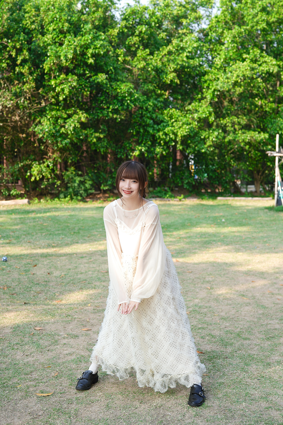 絕美點點菱格透紗OPS · 2色入