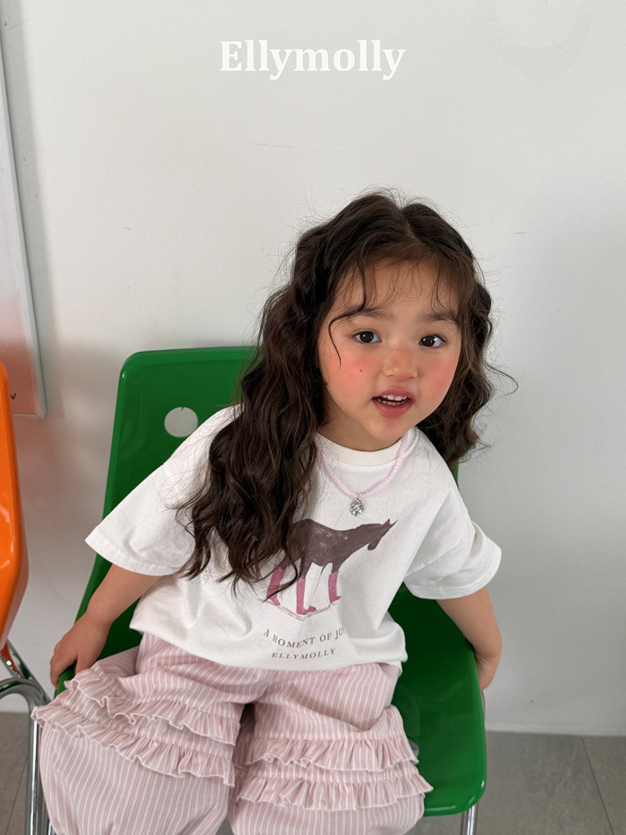 正韓夏EllyMolly 親子裝_跟媽咪一起穿的馬兒上衣