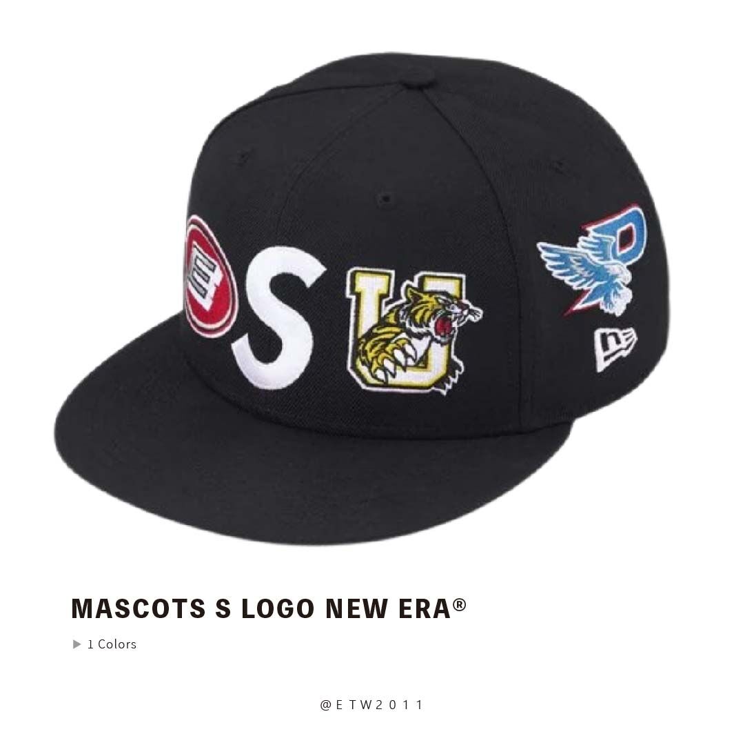 ☆ETW☆【EASY TO WEAR】SUPREME 26SS MASCOTS S LOGO NEW ERA® 刺繡 全封帽 BOX LOGO
